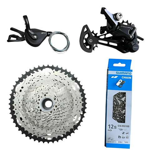 Kit Deore 12v 1x12 M6100 Padrão Hg Cassete 11x52t Mtb