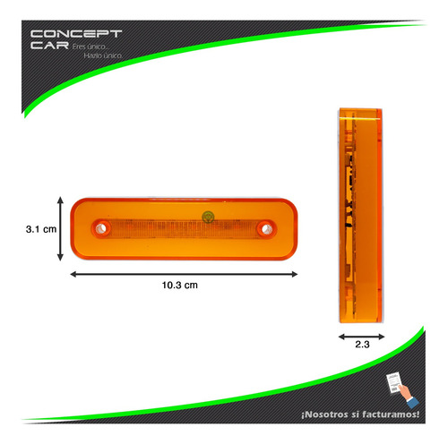 Par Plafones Rectangular 6 Led Aro Gel Estrobo Lateral 12-2f
