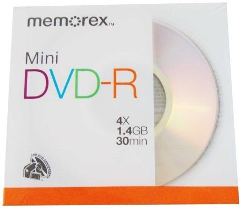 Disco virgen Mini DVD-R Memorex de 4x por 20 unidades