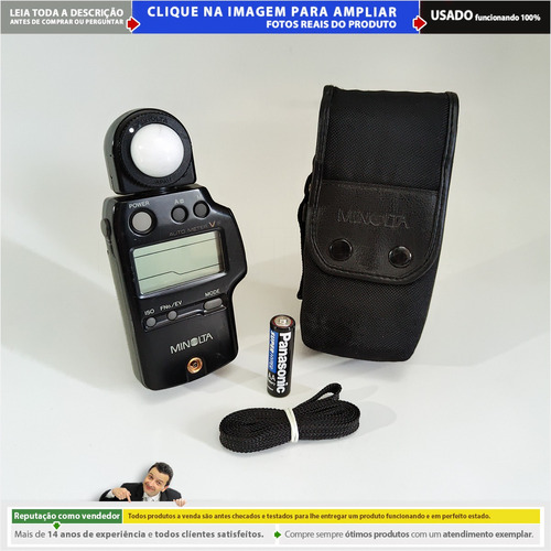 Fotômetro Minolta Auto Meter Vf 5f +capa + Alça + Pilha | P2