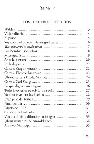 Los Cuadernos Perdidos De Robert Walser