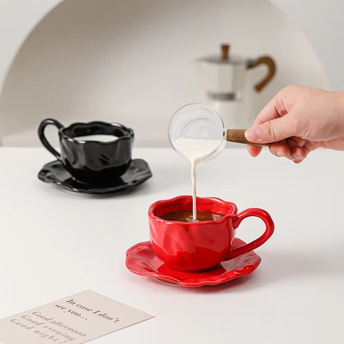 Taza De Café Rosa De Color Dopamina Para Té De La Tarde, Cer