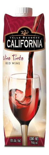 Pack De 12 Vino Tinto California Tetra Pack 946 Ml