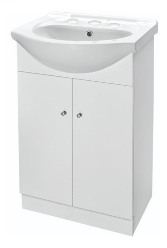 Mueble Vanitory Bacha 3a Pie Piazza Amalfi Mdf Blanco