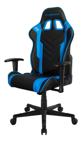 Silla Gamer Pro Modelo Serie P Color Negro Con Azul Dxracer