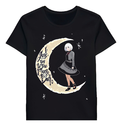 Remera Siesta I Love You To The Moon And Black The 84271783