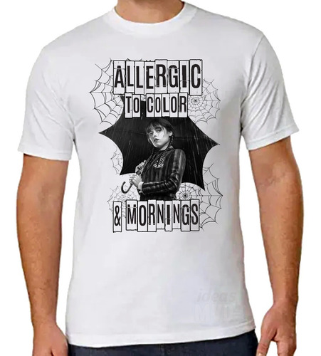 Remera Merlina Allergic (blanca) Ideas Mvd