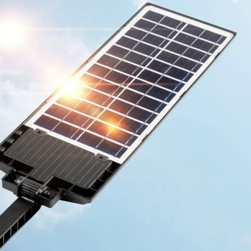 Luminária Solar Holofote Poste Refletor 504 Led 600w Potente Estrutura Preto