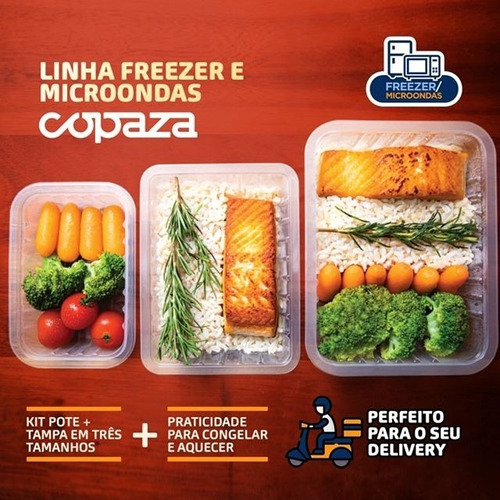 Imagem 2 de 9 de 24un Pote Descartável 500ml Freezer Microondas Marmita