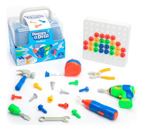 Caja De Herramientas De Diseño Y Perforación De Toy Educatio