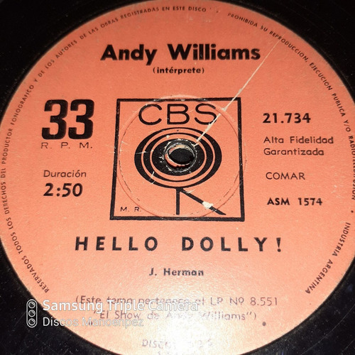 Simple Andy Williams Cbs C12