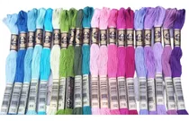 Comprar Kit 20 Hilos Mouliné Dmc Para Bordar Punto De Cruz Algodon