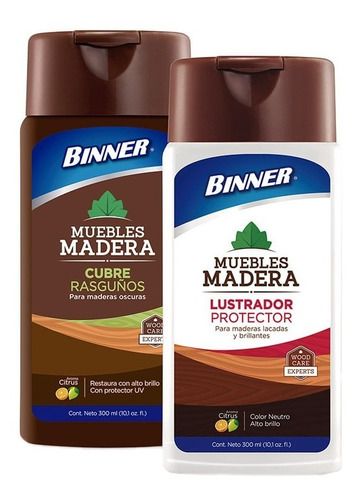 Lustramuebles Madera Binner 300ml+cubrerasguños 300ml