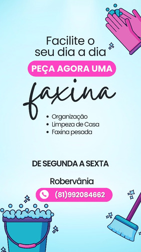 Faço Faxina Aparti De 90 Reais Depende Do Tamanho Da Casa 