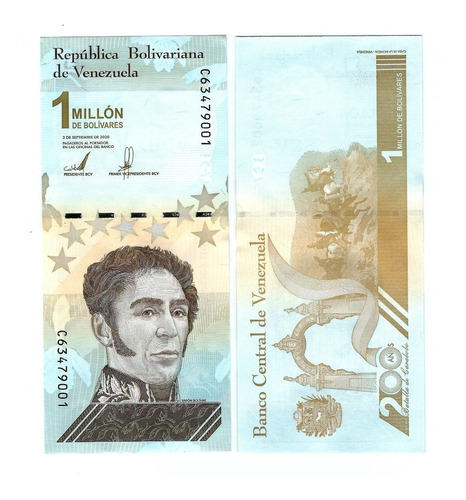 Imagen 1 de 1 de Venezuela - Billete 1.000.000 Bolivares - Unc - Oportunidad
