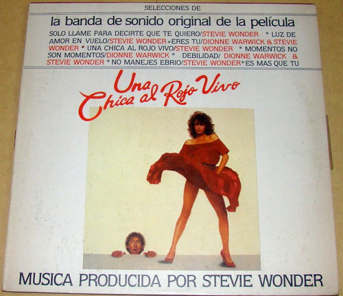 Stevie Wonder Una Chica Al Rojo Vivo Soundtrack Lp Arg Kktus