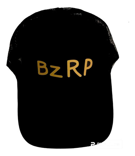 Gorra Bzrp Logo Dorado Trucker Negro