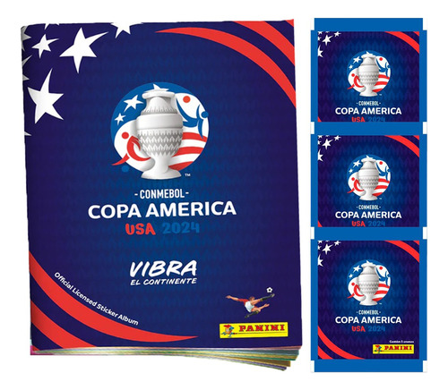 Álbum + 60 Sobres Figuritas Copa América Usa 2024
