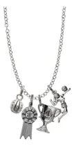 Comprar Collar Campeón Deportes Dije Copa Trofeo Balón Cadena Acero Plateado Voleibol Volleyball