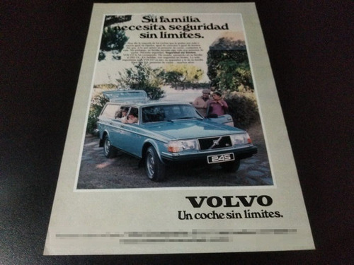 (pa641) Publicidad Clipping Volvo 245 * 1981