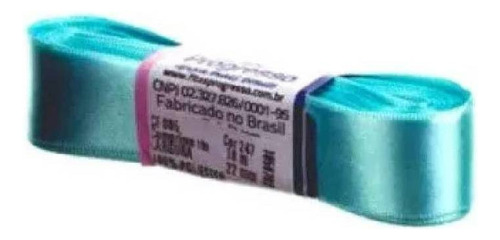 Fita De Cetim Progresso 22mm Nº5 10m 247 Azul Tiffany - 1un