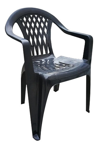 Sillón Mica De Jardín Plástico Negro - Maler Hogar