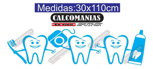 Vinil Decorativo Muelas Odontología Dental Consul 30x100cm