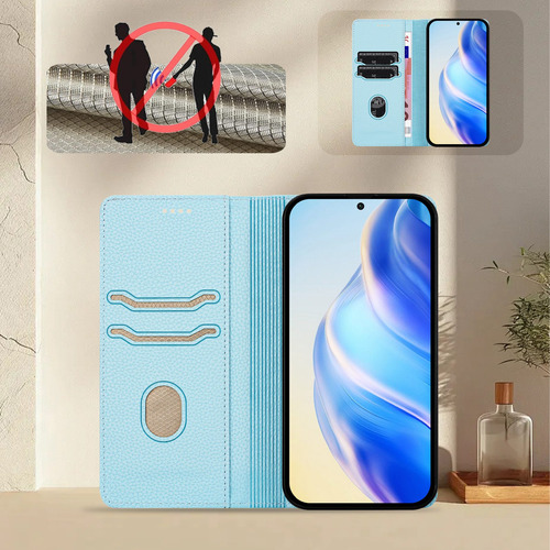 Funda Tipo Cartera De Piel Para La Serie Infinix Hot 50, Con Función Atril, A Prueba De Golpes, Ranuras Para Tarjetas, Lujosa Forma De Guijarros, Esti