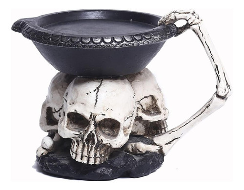 Portavelas De Calavera Con Diseño De Esqueleto, Candelabros