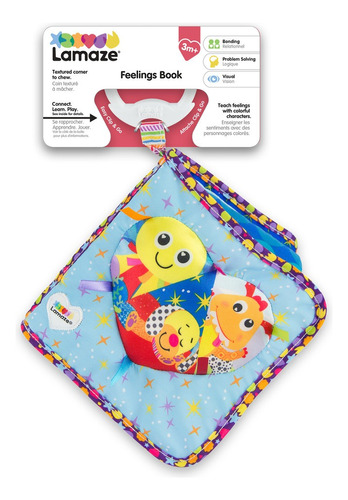 Libro Mordillo Tela Bebes Sonidos Texturas Multicolor Lamaze