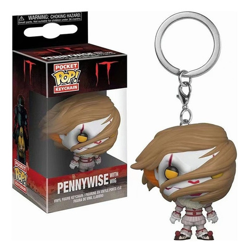 Llavero Funko Eso Pennywise Wig Peluca Terror! Keychain Pop