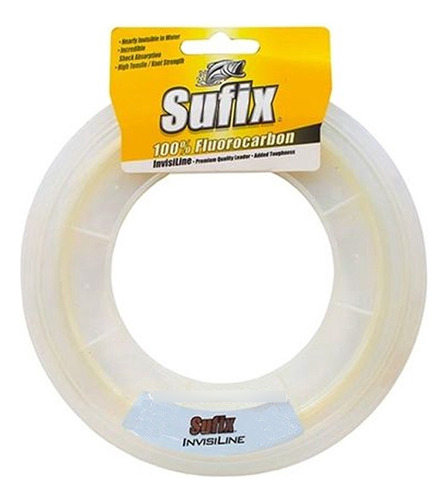 Fluorocarbon Sufix Invisiline 0.92mm 80lb Dorado Tarucha Color Transparente Formato De Venta Unidad