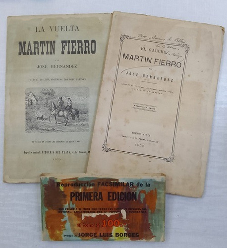 Martin Fierro Y Vuelta Del Martin Fierro Ed Facsimilar 1872