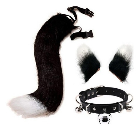 Disfraz De Zorro Lobo Con Orejas Y Cola De Gato Peludo