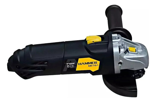 Esmerilhadeira angular Hammer Angular GYEM7101 de 60Hz pretoeamarelo 710 W 110 V + acessório
