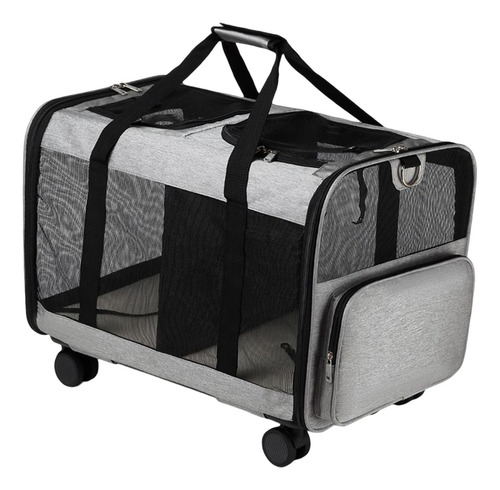 Compartimento Doble Pet Carrier Trolley Bag Cochecito