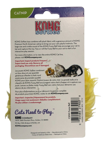 Juguete Para Gato Kong Softies Pato Felpa Suave Con Catnip