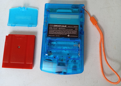 Nintendo Game Boy Color Con Pantalla Amoled Y Pokemon Repro Azul (Usado)