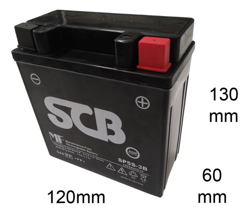 Bateria Gel Motocicleta Scb (yb5l-b) (12n5-3b) Vietnam
