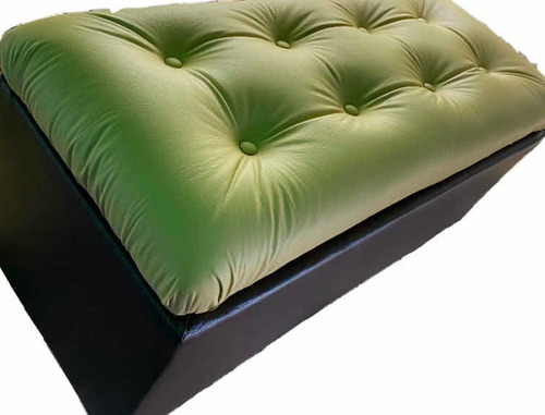 Baul Madera Baules Tapizados Simil Cuero Grandes Con Botones