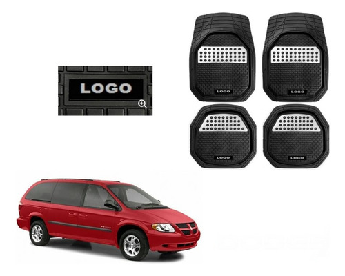 Tapetes 4pz Charola 3d Logo Dodge Caravan 2001 - 2006 2007