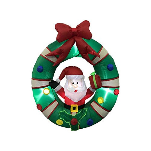 Inflatable Outdoor Christmas Decoration, Lighted Santa ...
