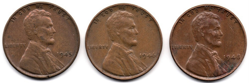 Estados Unidos 1 Cent 1945, 1946 Y 1948