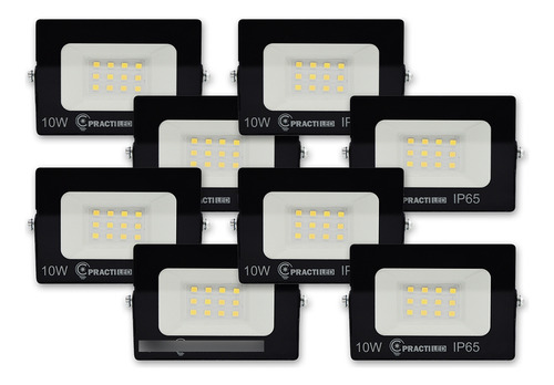 Pack X 8 Reflectores Led Para Exterior 10w Alta Potencia