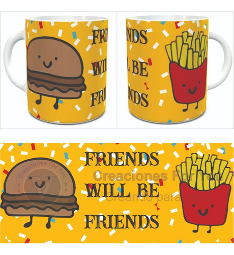 Tazas Dia Del Amigo Amiga Ceramica Importada Personalizadas