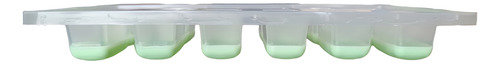 Cubetera Silicona Plástico 12 Hielos Cubitos Freezer Cocina Verde