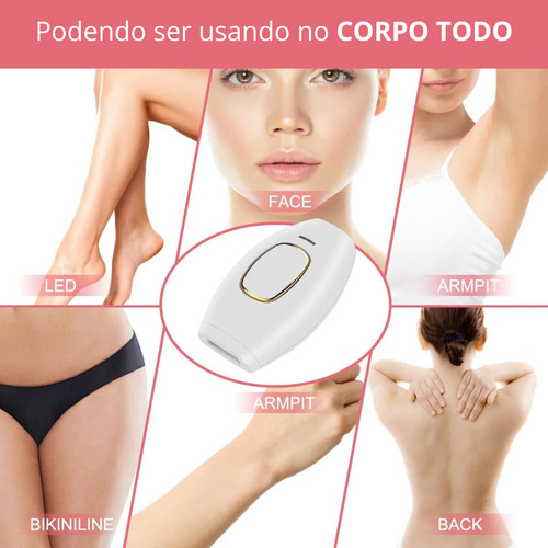 Kit Depilador De Pelos Laser Corporal E Caneta Sobrancelha