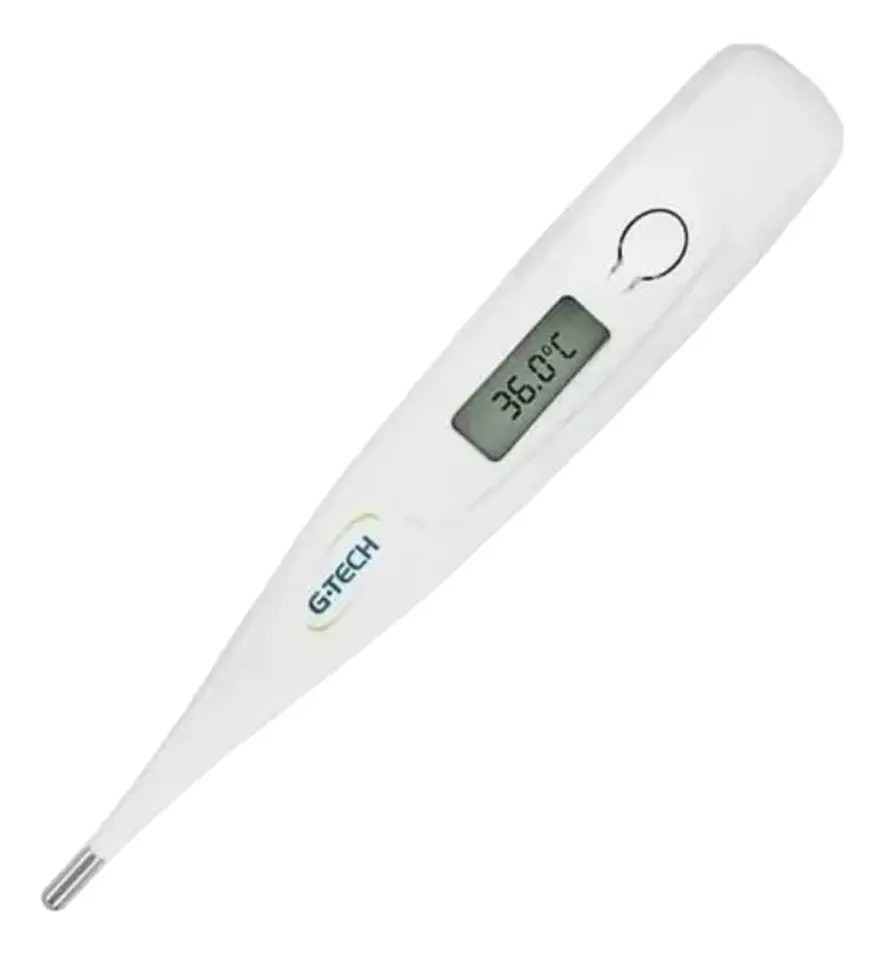 Termômetro Clínico Digital Gtech Branco À Prova D'Água Com Alarme