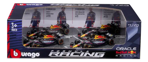 Bburago F1 2023 Red Bull Rb19 Cuatro (4) Autos 1:43 Azul