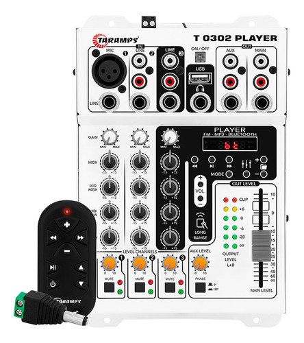 Consola Mixer Ecualizador Bluetooth Taramps T 0302 Player